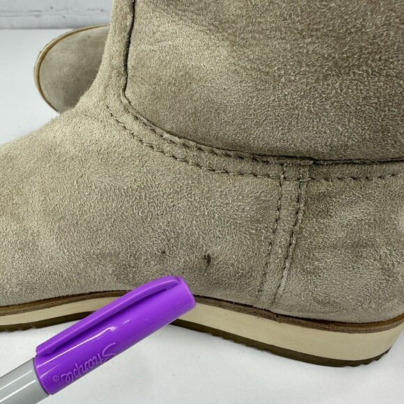 Prada Women's Calzature Donna Montone Fango Suede Sherpa Boots EU 37.5 / US 7 - Picture 15 of 17